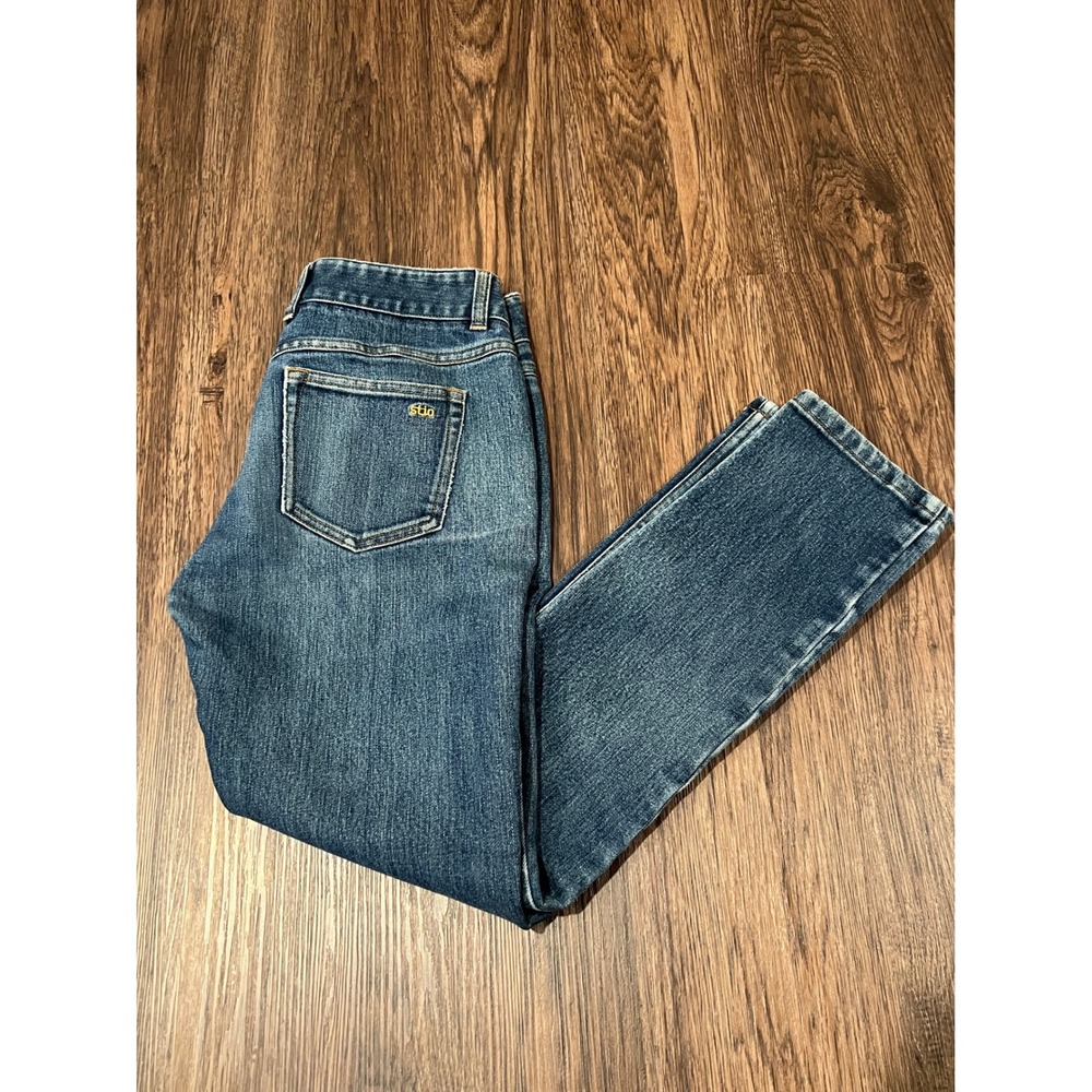 Stio Womens Size 4 Medium Wash Straight Leg Stretch Denim Jeans Blue